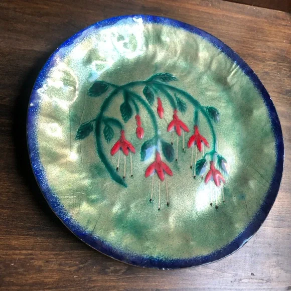 VINTAGE Plate Decorative Enamel Copper from Ireland - Picture 6 of 10